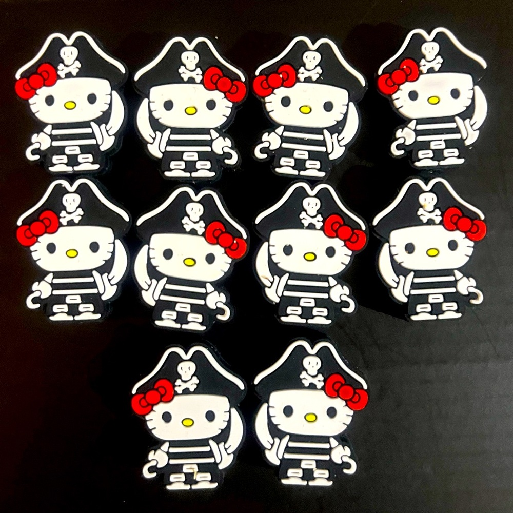 10 Hello Kitty Focal Beads For Pens Keychains Wristlets Phone & Bag Charms